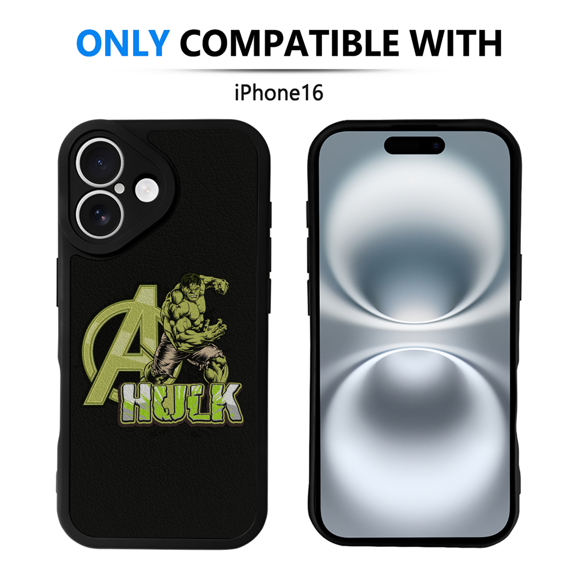 （画像用） アベンジャーズ The Avengers 【iPhone 16シリーズ対応】シリコンスマホケース（レザー調） 材質：シリコン